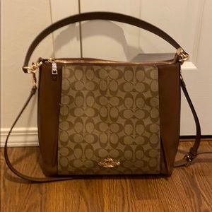 Coach Marlon shoulder hobo bag in Signature Canvas